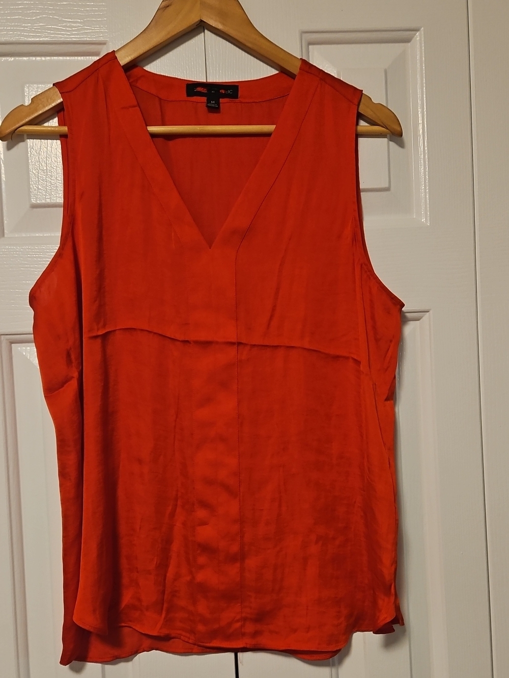 Sleeveless V-Neck Camisole in Bright Red